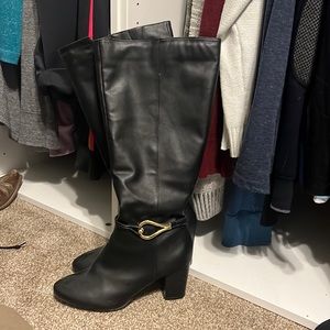 Black knee high boots